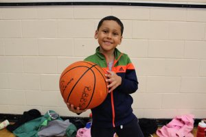 Little with Basketball